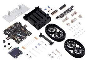 Contents of the Zumo 32U4 OLED robot kit.