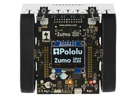 Assembled Zumo 32U4 OLED robot, top view.