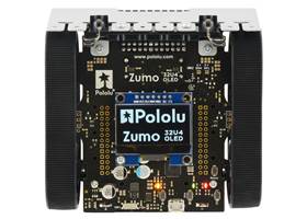 Assembled Zumo 32U4 OLED robot, top view.