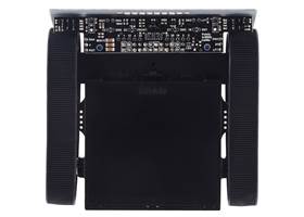 Assembled Zumo 32U4 OLED robot, bottom view.