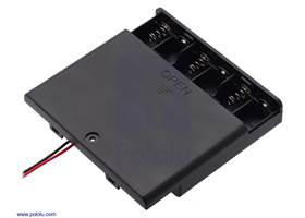 6-AA battery holder, enclosed with switch.