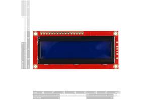 Basic 16x2 Character LCD - Yellow on Blue 5V (5)