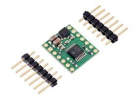 DRV8874/DRV8876 Single Brushed DC Motor Driver Carrier with included headers.