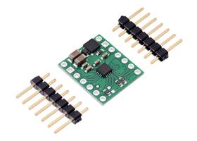 DRV8876 (QFN) Single Brushed DC Motor Driver Carrier with included headers.