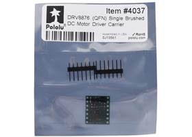 Standard packaging for the DRV8876 (QFN) Single Brushed DC Motor Driver Carrier.