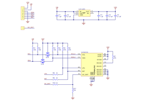 Schematic diagram of the VL53L5CX Time-of-Flight 8x8-Zone Distance Sensor Carrier.