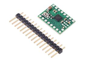 DRV8434A Stepper Motor Driver Carrier with included headers.