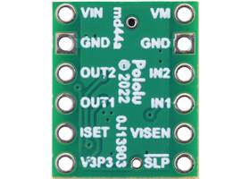 MP6550 Single Brushed DC Motor Driver Carrier, bottom view.