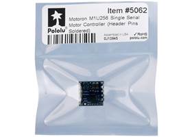 Standard packaging for the Motoron M1U256 Single Serial Motor Controller (Header Pins Soldered).