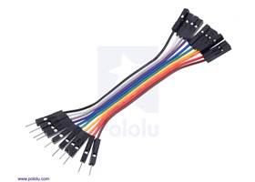 Ribbon Cable Premium Jumper Wires 10-Color M-F 3″ (7.5 cm).