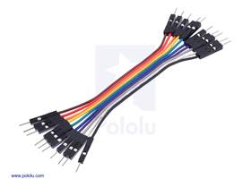 Ribbon Cable Premium Jumper Wires 10-Color M-M 3″ (7.5 cm).