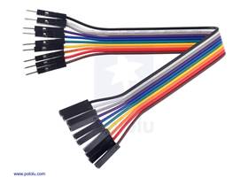 Ribbon Cable Premium Jumper Wires 10-Color M-F 6″ (15 cm).