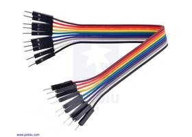 Ribbon Cable Premium Jumper Wires 10-Color M-M 6″ (15 cm).