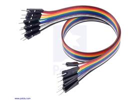 Ribbon Cable Premium Jumper Wires 10-Color M-M 12″ (30 cm).