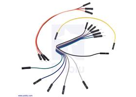 Ribbon Cable Premium Jumper Wires are easy to peel apart (6″ M-F version shown).