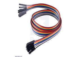 Ribbon Cable Premium Jumper Wires 10-Color F-F 24″ (60 cm).