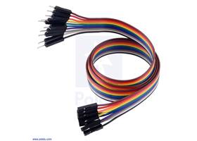 Ribbon Cable Premium Jumper Wires 10-Color M-F 24″ (60 cm).