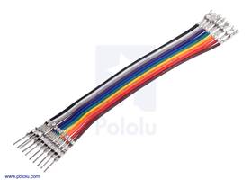Ribbon Cable with Pre-Crimped Terminals 10-Color M-F 3″ (7.5 cm).