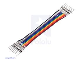 Ribbon Cable with Pre-Crimped Terminals 10-Color M-M 3″ (7.5 cm).