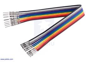 Ribbon Cable with Pre-Crimped Terminals 10-Color M-F 6″ (15 cm).