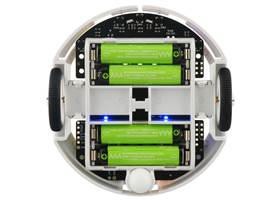 The 3pi+ 2040 Robot is powered by four AAA batteries (not included).
