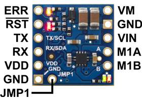 Motoron M1U550 Single Serial Motor Controller pinout.