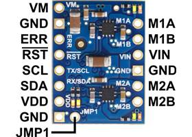 Motoron M2T550 Dual I²C Motor Controller pinout.