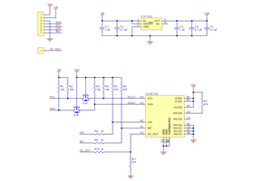 Schematic diagram of the VL53L7CX Time-of-Flight 8x8-Zone Wide FOV Distance Sensor Carrier.