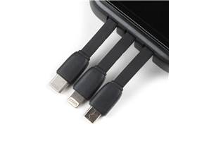 Dual-Port Power Bank with Digital Display and Integrated Cables - 10AH (4)