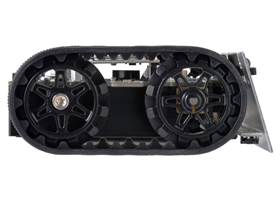 Assembled Zumo 2040 robot, side view.