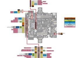 Zumo 2040 Main Board front expansion and display connector pinout.
