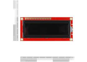 Basic 16x2 Character LCD - Red on Black 3.3V (3)