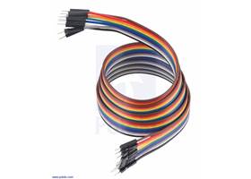 Ribbon Cable Premium Jumper Wires 10-Color M-M 36&quot; (90 cm).