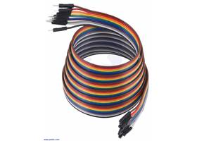 Ribbon Cable Premium Jumper Wires 10-Color M-F 60&quot; (150 cm).