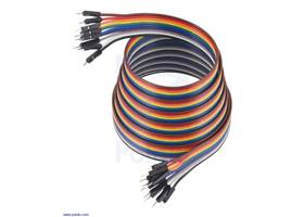 Ribbon Cable Premium Jumper Wires 10-Color M-M 60&quot; (150 cm).