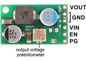 4.2-15V, 3A Fine-Adjust Step-Down Voltage Regulator D30V30MAS labeled pinout.