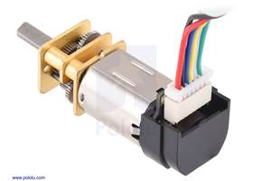 Micro Metal Gearmotor with 12 CPR encoder, side connector (cable not included).