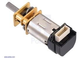 Micro Metal Gearmotor with 12 CPR encoder, side connector.