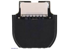 Rear view of Micro Metal Gearmotor with 12 CPR encoder, side connector.