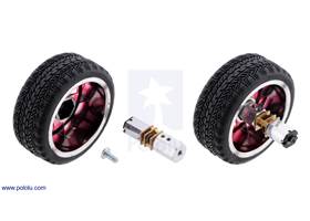 12mm Hex Wheel Adapter for 3mm Shaft on a Micro Metal Gearmotor.