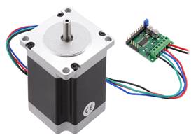 Pololu High-Power Stepper Motor Driver with large stepper motor (36v4 version pictured).