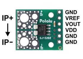 ACS37030 Current Sensor Compact Carrier pinout.