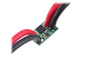 Pololu 20A/25A Reverse Voltage Protector soldered with 14&nbsp;AWG wires.