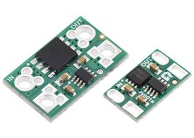 Pololu Reverse Voltage Protectors are available in 20A/25A (left) and 10A/12A (right) versions.