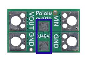 There are pads for adding an optional SMB-size transient voltage suppressor (TVS) across VIN and GND on the bottom of the Pololu 20A/25A Reverse Voltage Protectors.