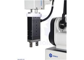 RobustMotion RM-EGB Series 16D Gripper mounted to a Dobot MG400 Robot Arm with a 3D-printed adapter.