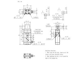 Dimensions (in mm) of the RobustMotion RM-EGB Series 16D Gripper.