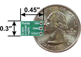 Step-Down Voltage Regulator D45V5Fx, bottom view with dimensions.