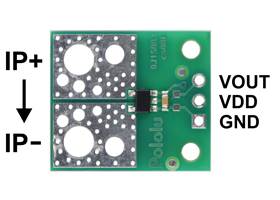 ACS37041 Current Sensor Compact Carrier pinout.