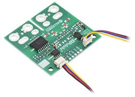 ACS37800KMACTR-030B3-I2C Power Monitor Carrier with Secondary I²C Isolation, connected with 4-pin JST SH-style cables (not included).